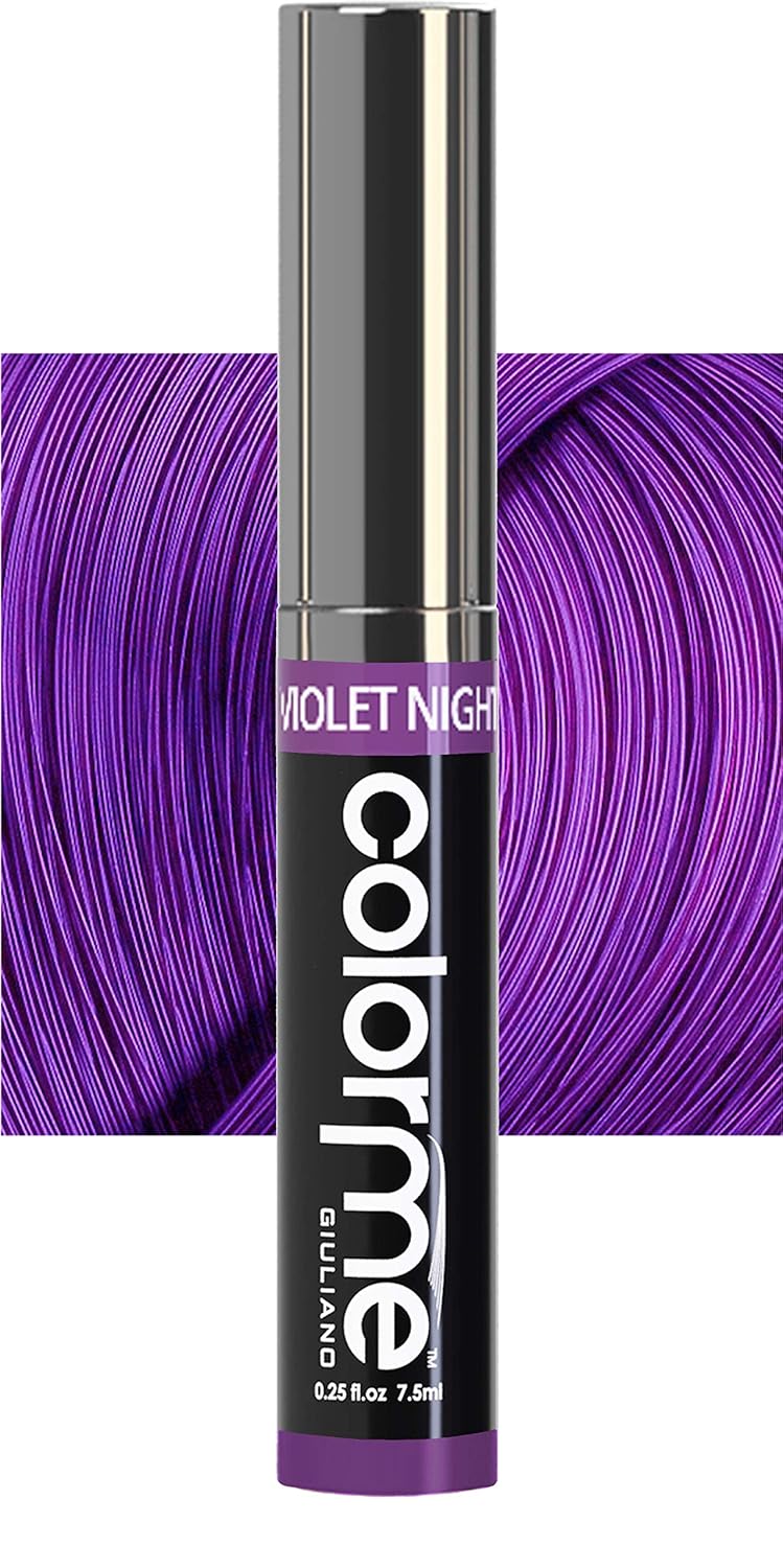 Colorme Root Touch Up Temporary Hair Mascara to color and Blend Semi Permanent Dye regrowth. Washes Out (VIOLET NIGHT)