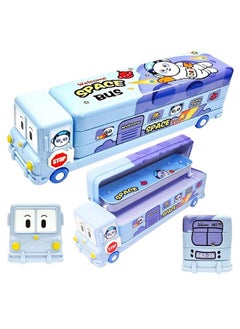 Bus Shape Pencil Box School Bus Metal Geometry Box For Kids Magic Bus With Moving Tyres With 3 Compartments Moving Tyre'S & Sharpener Geometry Case For Boys & Girls (Blue) - pzsku/Z3FE1FA25CDFC1AEE3E2EZ/45/_/1735817584/6ff70bdc-2f1b-4b88-9e56-ba885ae49bbd