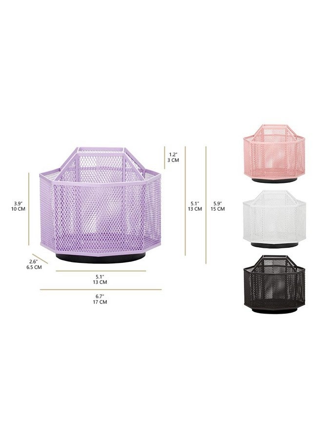 Exerz Desk Organiser/Mesh Desk Tidy Candy/Pen Holder/Multifunctional Organiser 360 Rotating - Image 2