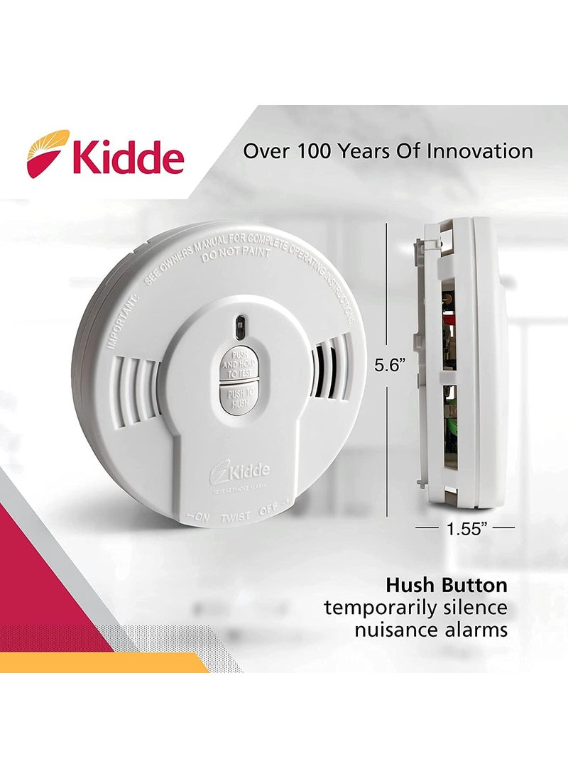 Kidde Kidde Smoke Detector 10Year Battery LED Indicators Replacement Alert TestReset Button 6 Pack White  - Image 3