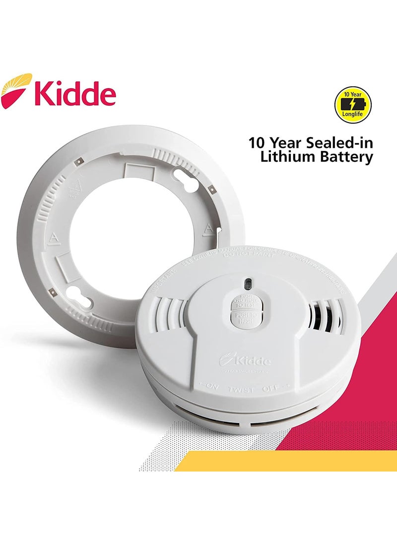 Kidde Kidde Smoke Detector 10Year Battery LED Indicators Replacement Alert TestReset Button 6 Pack White  - Image 5