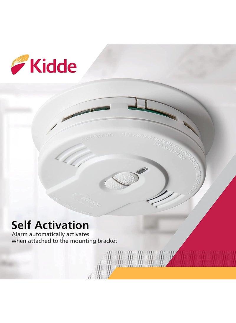 Kidde Kidde Smoke Detector 10Year Battery LED Indicators Replacement Alert TestReset Button 6 Pack White  - Image 4