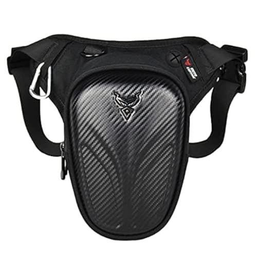 Hebetag Motorcycle Drop Leg Bag Oxford Waist Pack for Men Women Bum Hip Fanny Belt Purse Pouch Outdoor Travel Sports Hiking Bike Riding Cycling Thigh Daypack, Black - Image 1