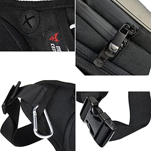 Hebetag Motorcycle Drop Leg Bag Oxford Waist Pack for Men Women Bum Hip Fanny Belt Purse Pouch Outdoor Travel Sports Hiking Bike Riding Cycling Thigh Daypack, Black - Image 4