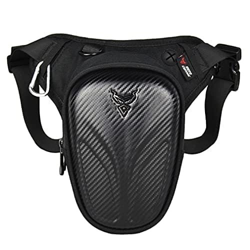 Hebetag Motorcycle Drop Leg Bag Oxford Waist Pack for Men Women Bum Hip Fanny Belt Purse Pouch Outdoor Travel Sports Hiking Bike Riding Cycling Thigh Daypack, Black - Image 2
