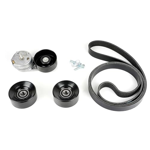 Baxzl Idler Pulley and Belt Tensioner Kit Serpentine Belt Kit for Ford F250 F350 F450 F550 Super Duty 2008 2009 2010 6.4L V8 DIESEL Replaces 90K-39051 90K39051 K080865HD 8PK2200 39051 36354 36492 - Image 1