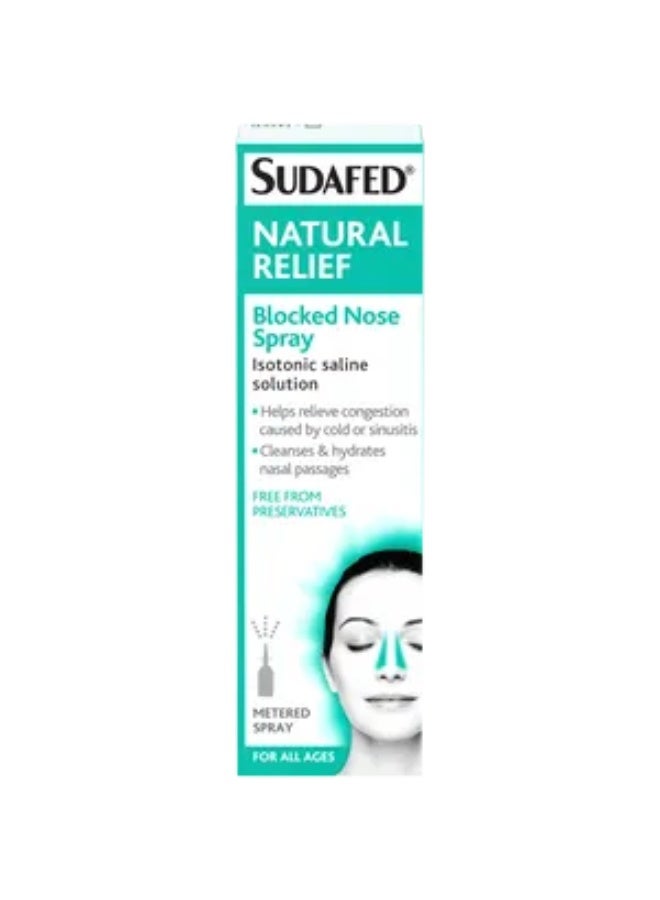 Sudafed Natural Relief Blocked Nose Spray 15ml - Image 1