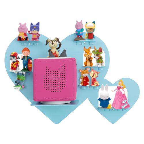 Riuog Metal Bracket for Toniebox,Floating Shelf for Tonies Figures 15-20pcs Storage,Wall Mounted Brackets for Toniebox Player,Children's Room Decorations and Gifts (Blue) - Image 1