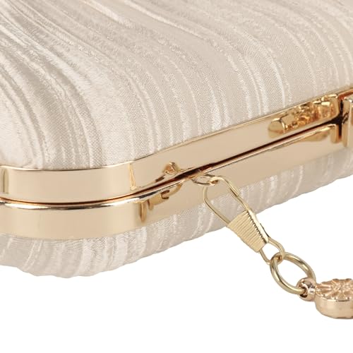 DA BODAN Fashion Womens Jane Satin Diamante Clutch Rhinestone Evening Bridal Prom Party Handbag Crossbody Purse Chain Bag - Image 5