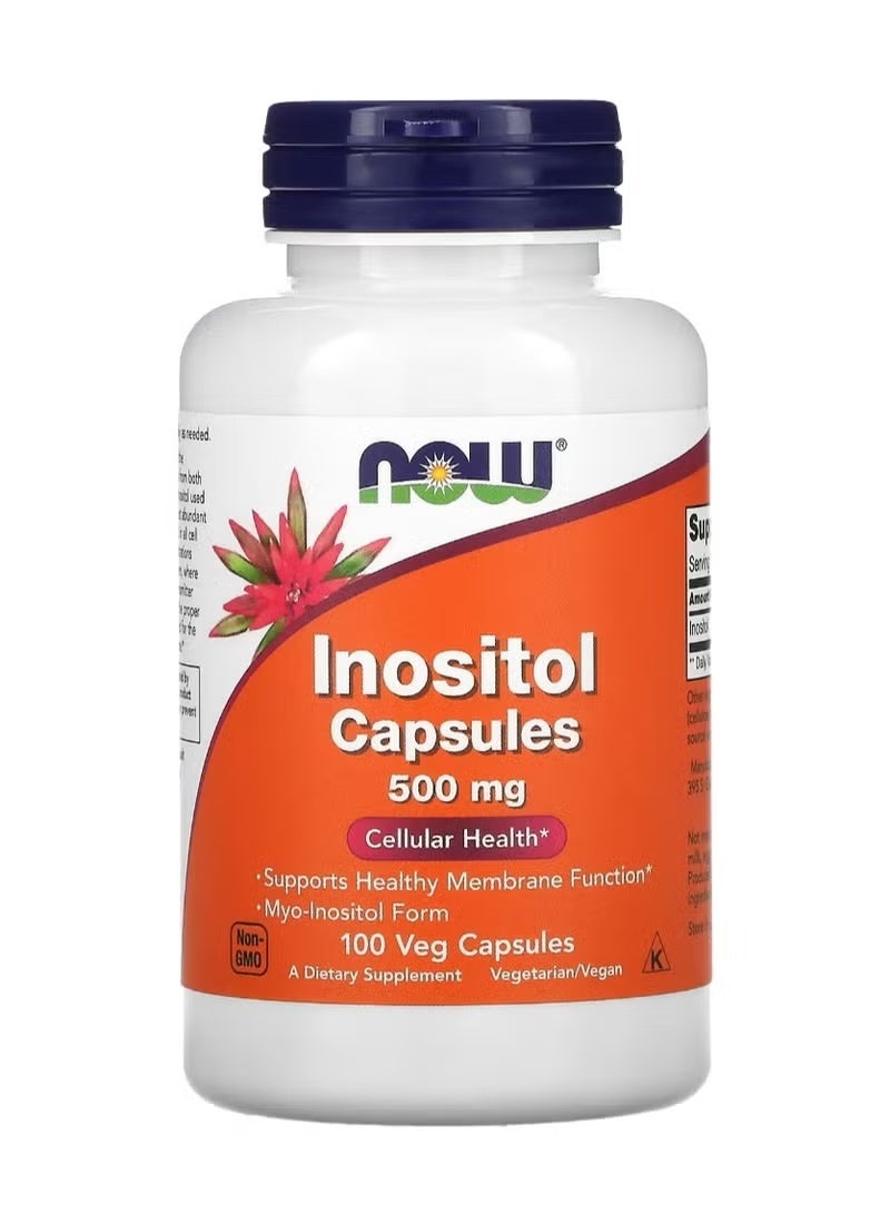 Inositol Capsules 500 mg 100 Veggie Capsules
