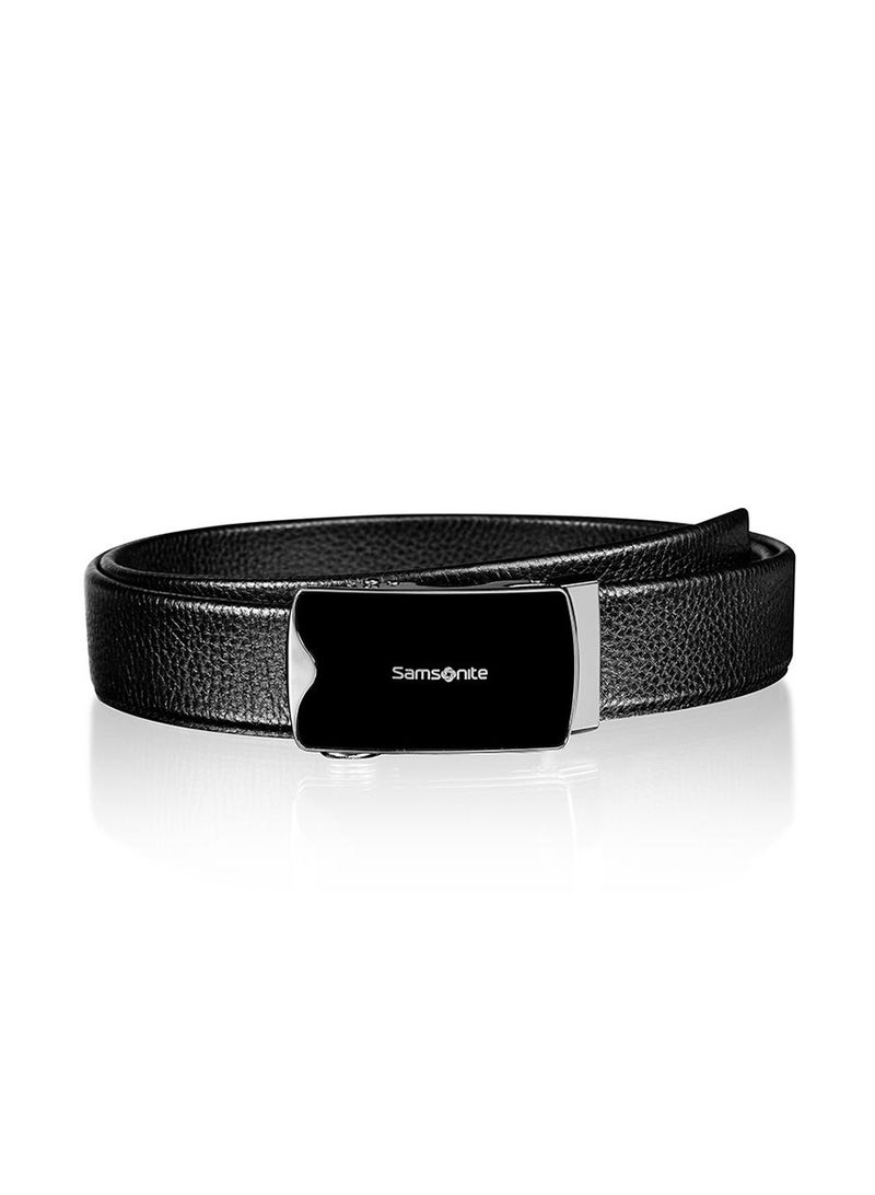 Samsonite Amare II Auto Leather Belt, Black|Stylish|Premium Quality|Sleek Metallic Logo - Image 3