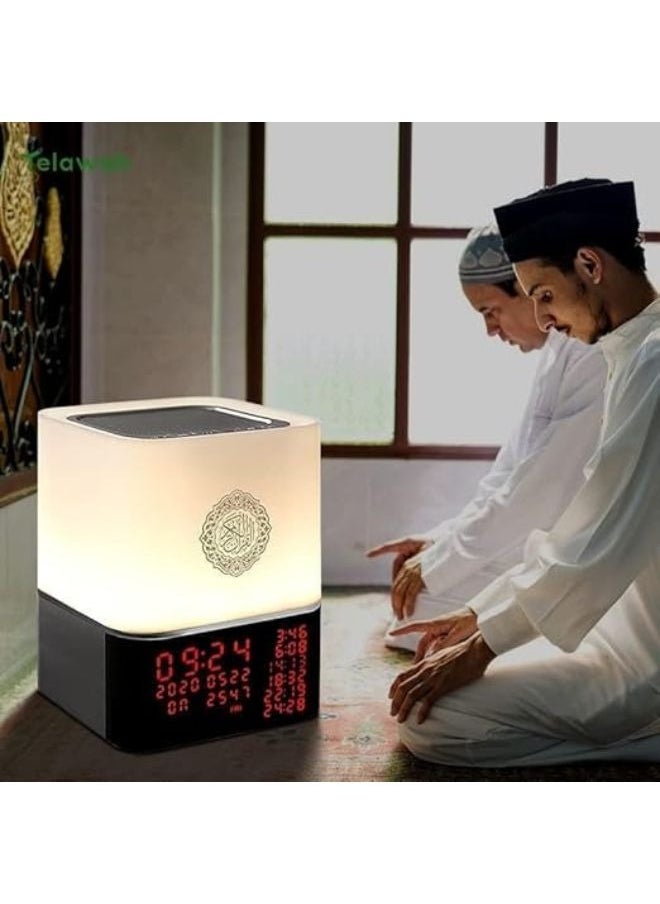 Telawah Premium Touch Quran Speaker with Remote and App Control 8GB Multicolor Changing Azan Bluetooth Speaker with Night Light, MP3 Player, 16 Reciters, 18 Translations, Digital Azan Alarm Clock, Ideal for Home, Prayer, and Islamic Gifting  - Image 3