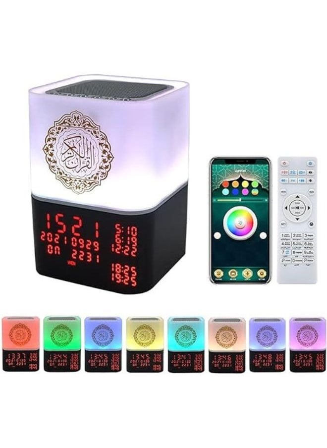 Telawah Premium Touch Quran Speaker with Remote and App Control 8GB Multicolor Changing Azan Bluetooth Speaker with Night Light, MP3 Player, 16 Reciters, 18 Translations, Digital Azan Alarm Clock, Ideal for Home, Prayer, and Islamic Gifting  - Image 5