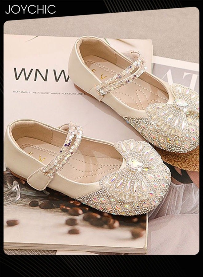 Joychic أحذية أميرات صيفية جلدية عصرية للفتيات مزينة بالكريستال ولامعة وقابلة للتنفس ومريحة - Image 2