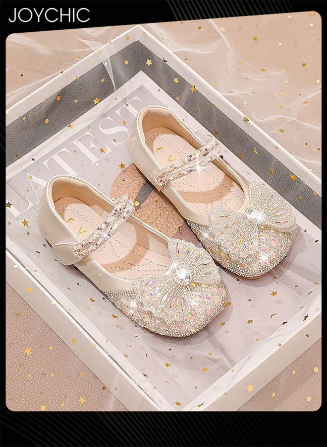 Joychic أحذية أميرات صيفية جلدية عصرية للفتيات مزينة بالكريستال ولامعة وقابلة للتنفس ومريحة - Image 3