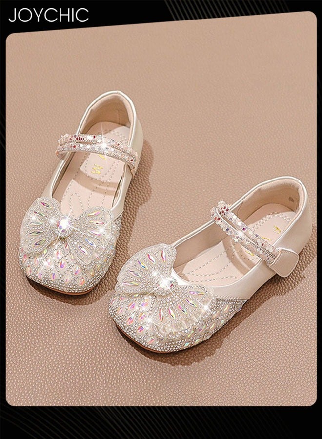 Joychic أحذية أميرات صيفية جلدية عصرية للفتيات مزينة بالكريستال ولامعة وقابلة للتنفس ومريحة - Image 4