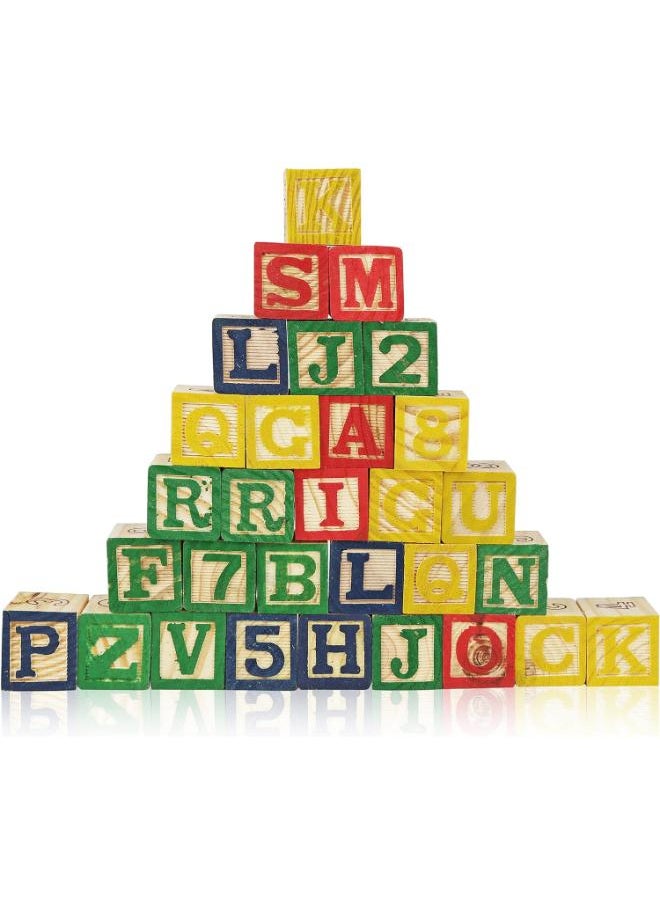 B. Toys Wooden Alphabet Block Wagon  - Image 1