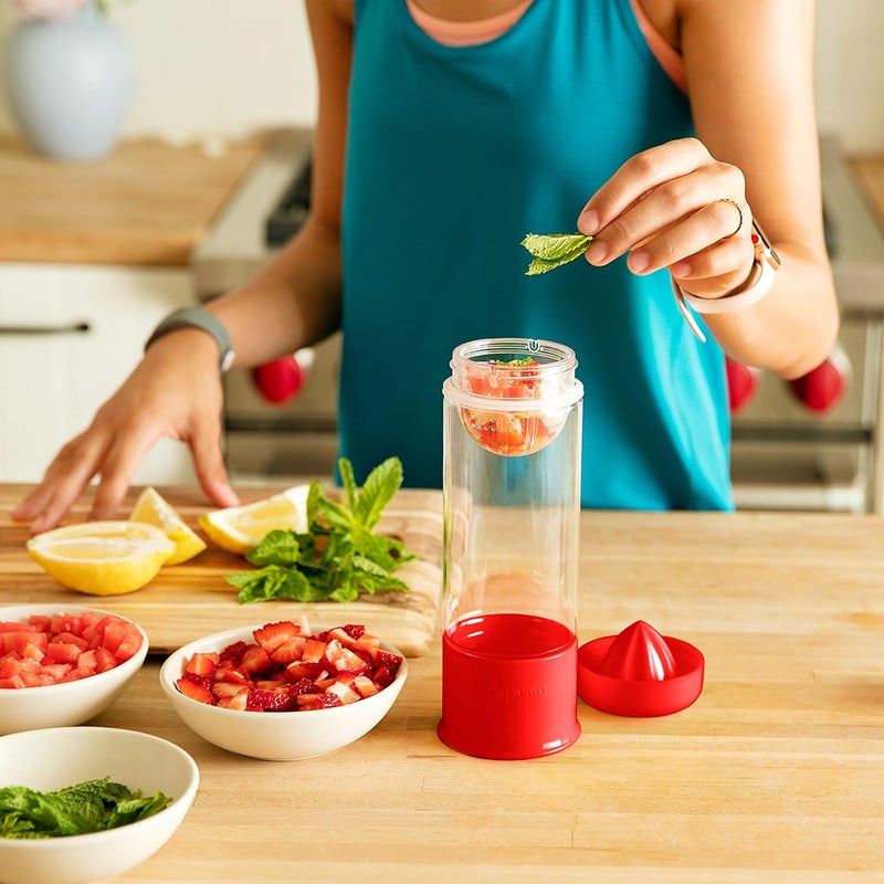 Munchkin® Miracle® 360 Fruit Infuser Water Bottle, 20 Ounce, Red - Image 2