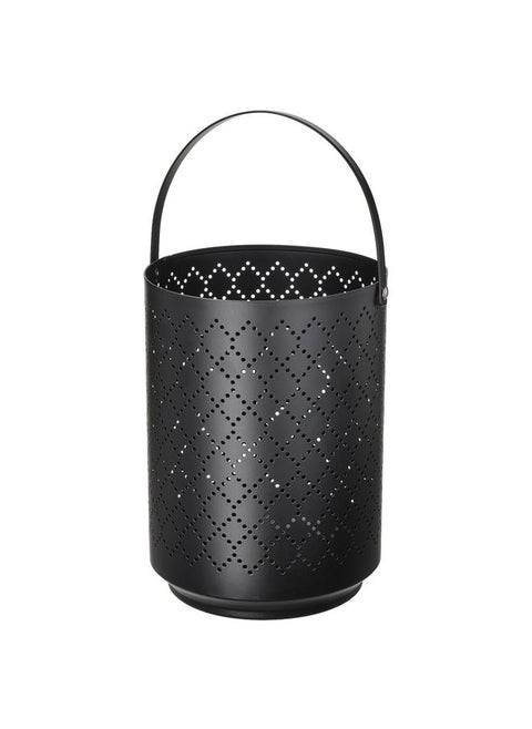 Lantern for block candle, black, 22 cm