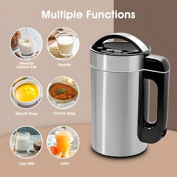 أساسيات 360 آلة صانع حليب اللوز مصنع الفولاذ المقاوم للصدأ صانع الحليب لحليب اللوز حليب الصويا حليب الشوفان حليب الكاجو حليب جوز الهند المزيد - Image 5