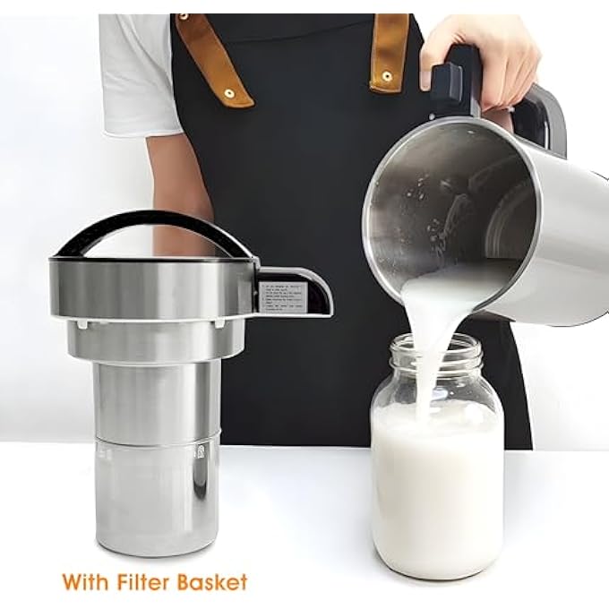 أساسيات 360 آلة صانع حليب اللوز مصنع الفولاذ المقاوم للصدأ صانع الحليب لحليب اللوز حليب الصويا حليب الشوفان حليب الكاجو حليب جوز الهند المزيد - Image 2