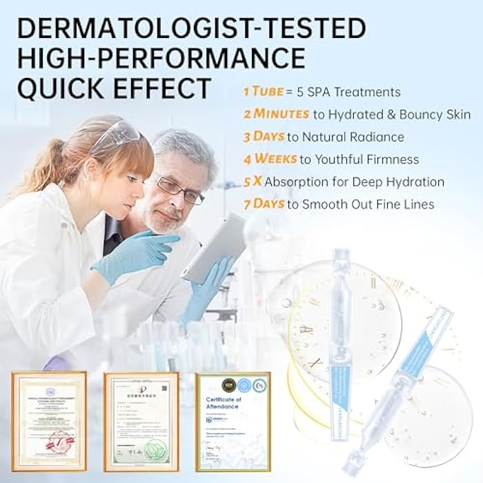 CHANGARLOAD 5% Ultra Hydrating Serum Vials with Niacinamide,Collagen Stem Cell,Wake Nature Perfection|AntiAging|Deep Hydration|CellActivation-1.5ml*30Pcs Ultra Hyaluronic Acid Serum for Face - Image 4