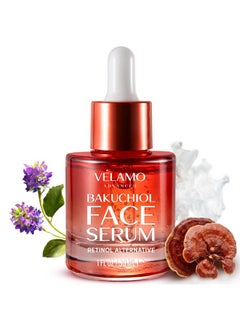 VELAMO ADVANCED Bakuchiol Retinol Alternative Serum for Face: Rejuvenation Anti Aging Reduces Wrinkles Fine Lines Face Moisturizer Smooths Skin - Pregnancy Safe Cruelty Free Vegan Fragrance Free Paraben Free 1 FL OZ  - Image 1