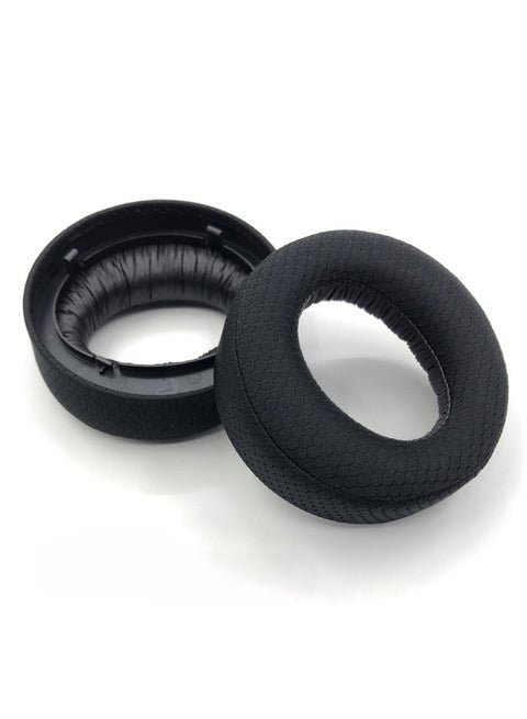 Fabric Replacement Ear Pads for Sony Playstation 5 PS5 Pulse 3D Wireless Headset,Black Repair Memory Foam Headphones Ear Cushions/Cups/Covers - Black