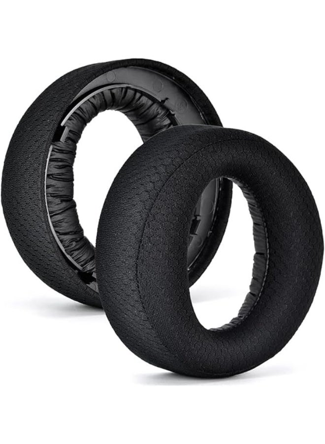 Fabric Replacement Ear Pads for Sony Playstation 5 PS5 Pulse 3D Wireless Headset,Black Repair Memory Foam Headphones Ear Cushions/Cups/Covers - Black - Image 2