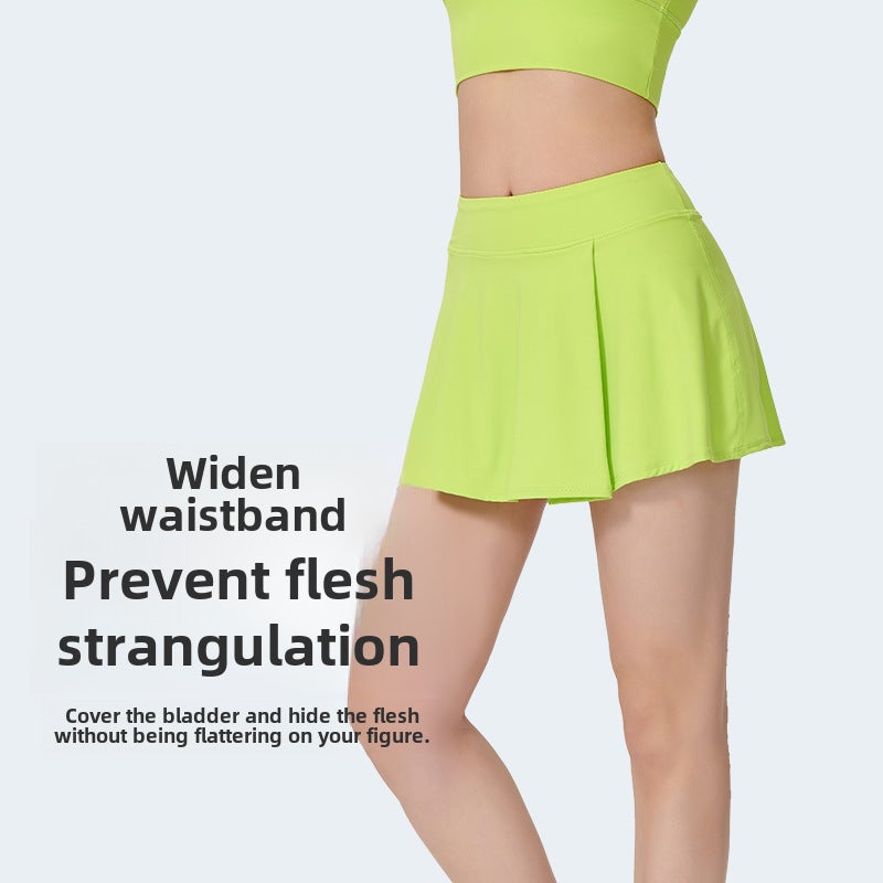 Generic Summer Slim-fit Yoga Skirt with Sports Shorts Classic White - Image 4