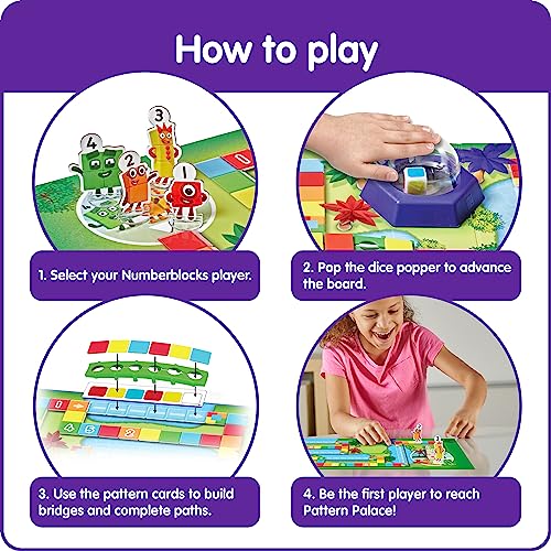 hand2mind Numberblocks Race to Pattern Palace! Board Game, Educational Board Games, Numbers for Toddlers, Math Toys for Kids 3-5, Preschool Learning Activities, Birthday Gifts for Kids - Image 3