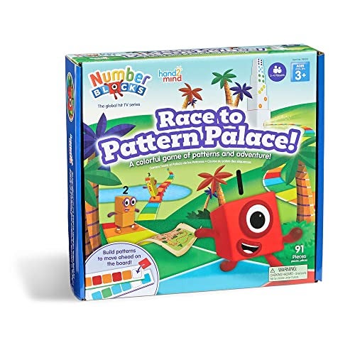 hand2mind Numberblocks Race to Pattern Palace! Board Game, Educational Board Games, Numbers for Toddlers, Math Toys for Kids 3-5, Preschool Learning Activities, Birthday Gifts for Kids - Image 1