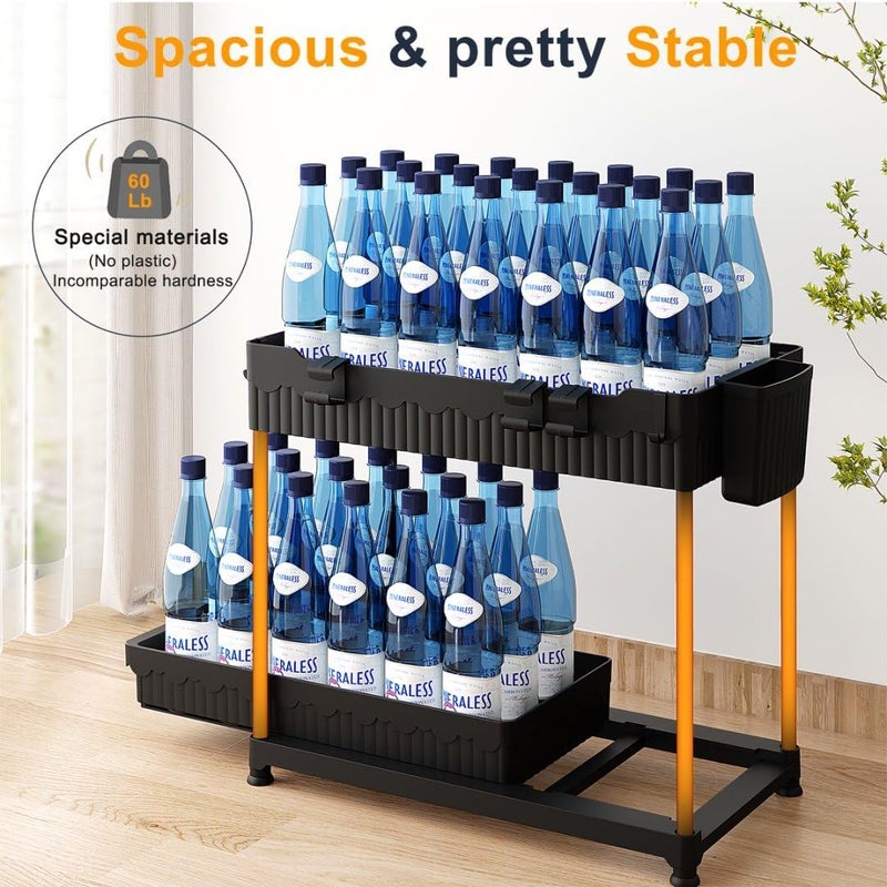 Sevenblue 3 Pack Under Sink Organizer, 2-Tier Multi-Use Kitchen Bathroom Organizers and Storage with Sliding Drawer, Bathroom Cabinet Organizer with Hooks and Hanging Cups (Black) - Image 5
