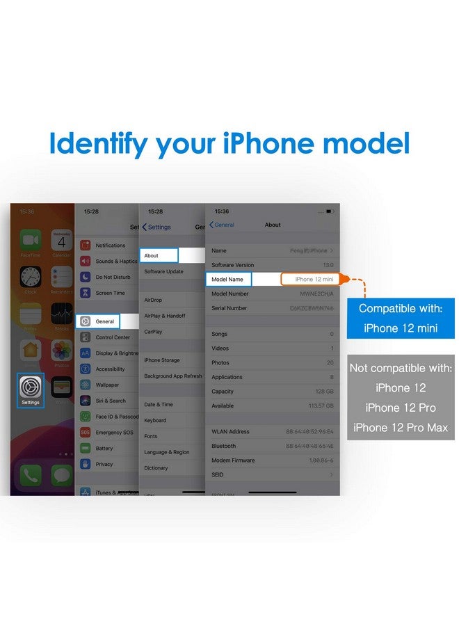 Jetech Screen Protector For Iphone 12 Mini 5.4 Inch Tempered Glass Film 3 Pack - Image 2