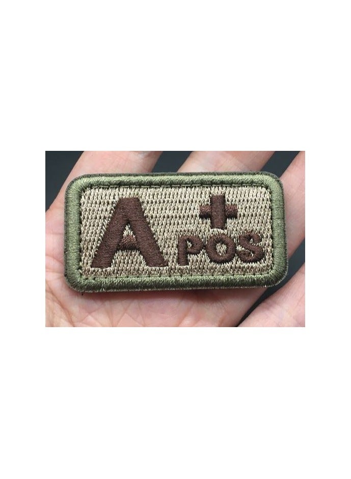 Blood Type A+ Patch Blood Type A+ Embroidery with Chic Shack Tape Suitable for athletes, military personnel, and those who do heavy and dangerous work, Compatible with tactical bags, jackets, clothing, backpacks, army patches…  - Image 4