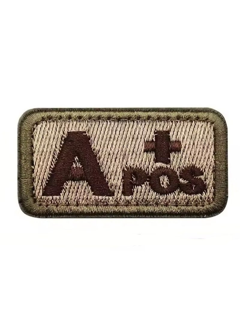 Blood Type A+ Patch Blood Type A+ Embroidery with Chic Shack Tape Suitable for athletes, military personnel, and those who do heavy and dangerous work, Compatible with tactical bags, jackets, clothing, backpacks, army patches…  - Image 1