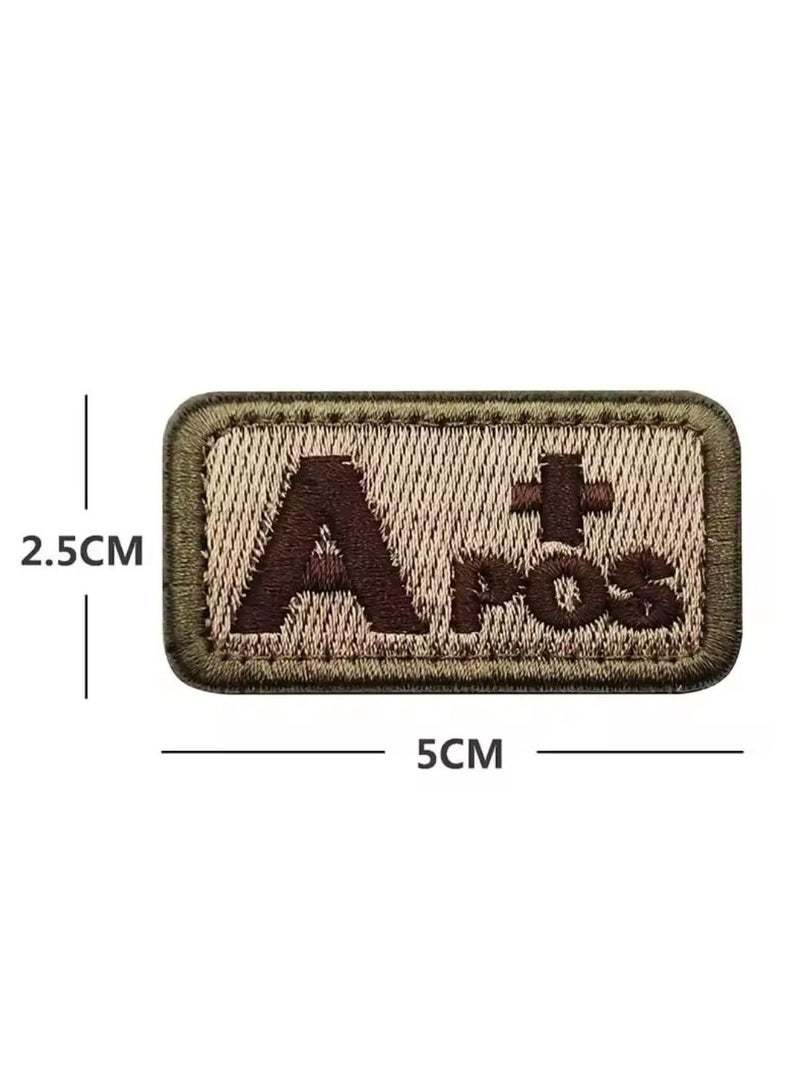 Blood Type A+ Patch Blood Type A+ Embroidery with Chic Shack Tape Suitable for athletes, military personnel, and those who do heavy and dangerous work, Compatible with tactical bags, jackets, clothing, backpacks, army patches…  - Image 2