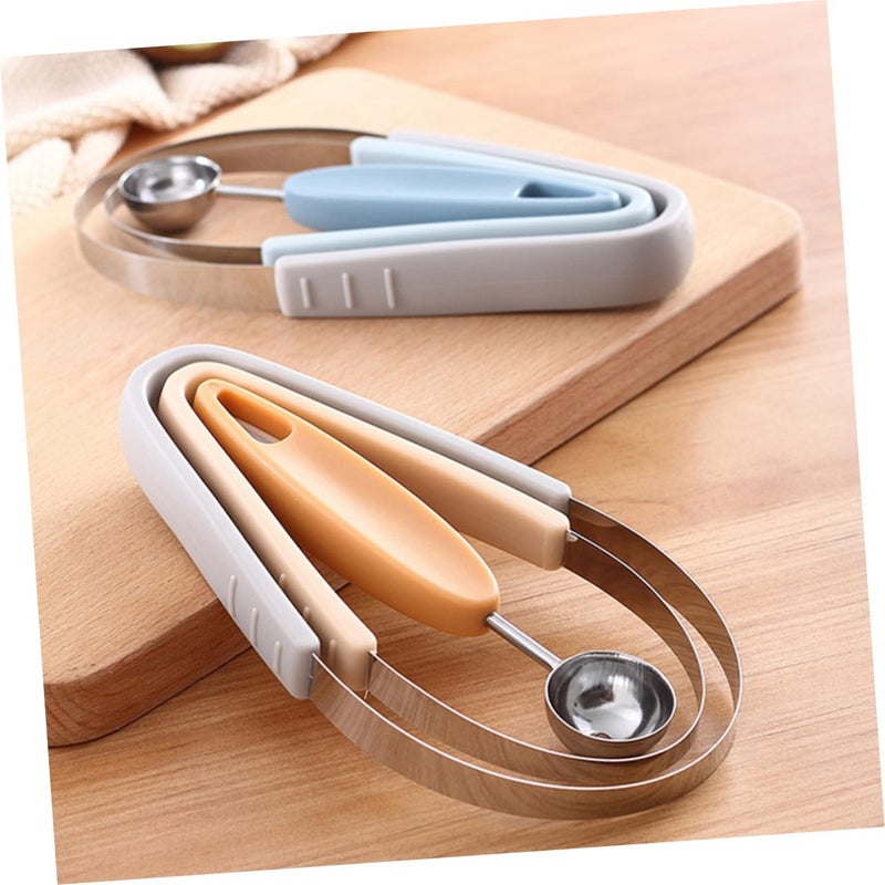Stainless Steel Fruit Scoop Set 4pcs Multi Function for Kiwi Avocado Melon Easy Clean Kitchen Tool - Image 2