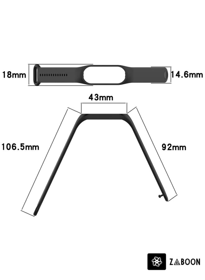 Zaboon Xiaomi Mi Band 7 / 7NFC / 6 / 6 NFC / 5 / 5 NFC / Amazfit Band 5 Official Silicone Watch Band - Image 4