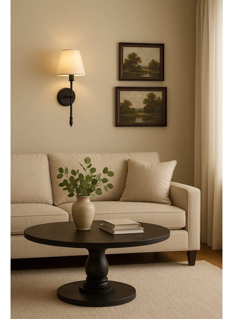 Modern black wall lamp with E14 bulb base  - Image 3