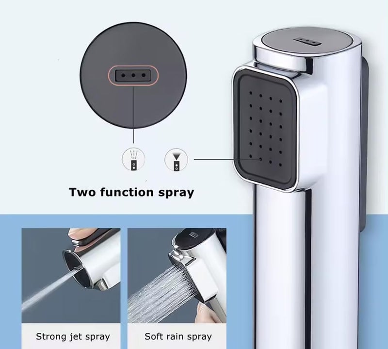 BATH GURU BG2407 ABS Handheld Bidet Sprayer for Toilet, Premium High Pressure Bathroom Health Faucet, Gun Only, Chrome Plated - Image 3