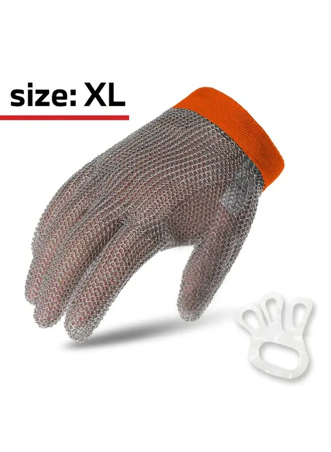 JOISIV XL Heavy Duty Cut Resistant Gloves Professional Grade Stainless Steel Chainmail - Image 1