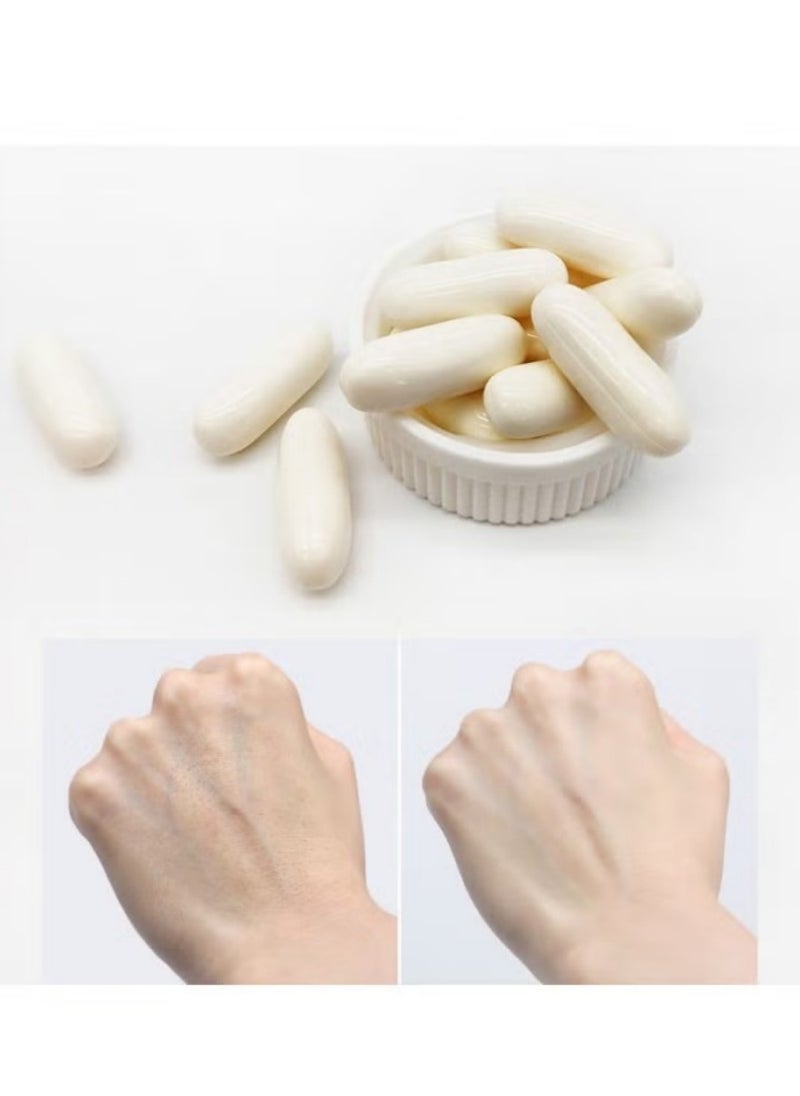 Skin lightening with Glutathione Whitening Pills - 60 Capsules, 5000mg. Targets dark spots, melasma, acne scars, and hyperpigmentation. Anti-aging.