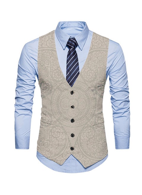 New Fashionable Personalized Printed Men's Suit Vest