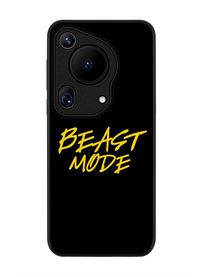 Stylizedd Rugged Black edge case for Huawei Pura 70 Ultra, Slim fit Soft Case Flexible Rubber Edges Anti Drop TPU Gel Thin Cover -  Beast Mode - Image 1