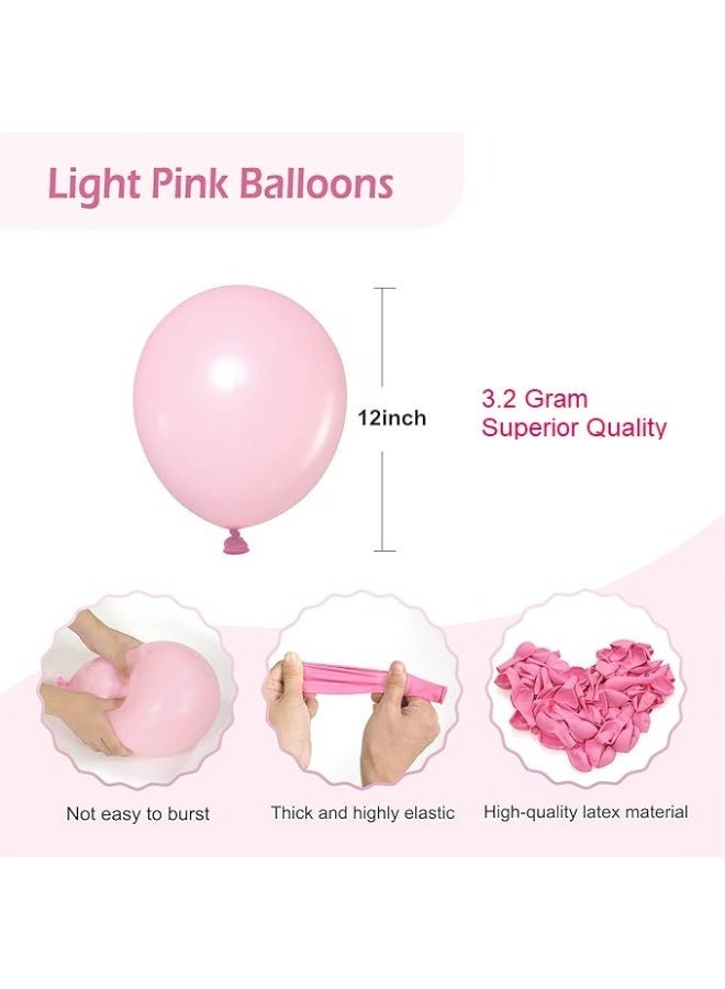 Boxwoods 100 PCS Of Pastel Pink Balloons 12 Inch For Birthday Party And Baby Shower - Image 2