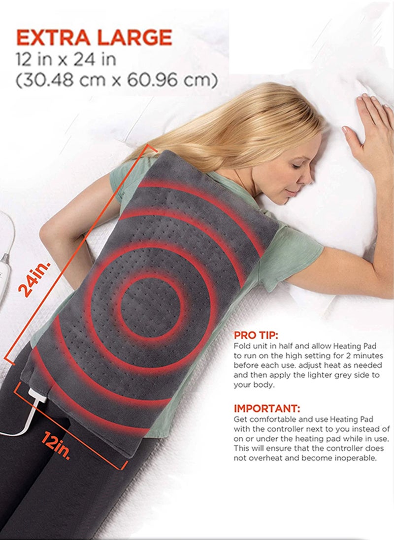 Toshonics Electric Weighted Calming Heating Pad with 9 Relaxing Combination Blanket Shawl Vibration Massager Therapy  - Image 2