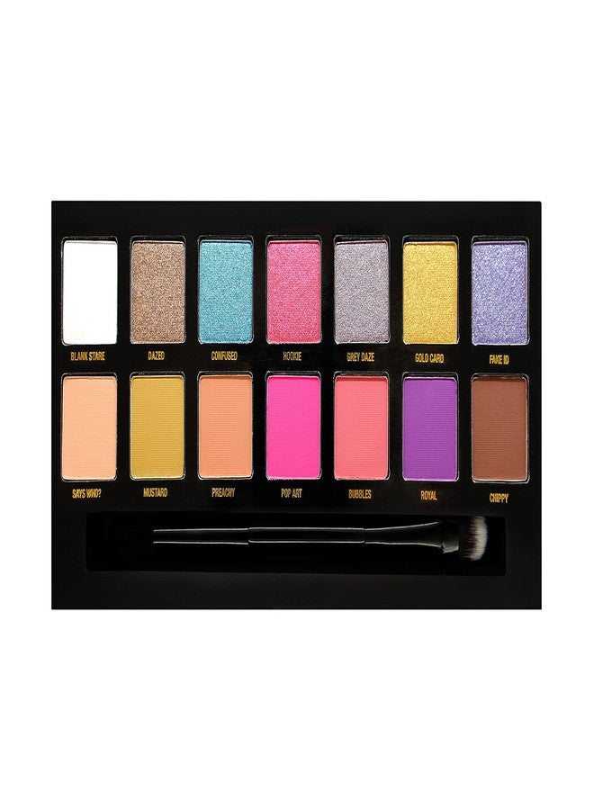 W7 Whatever Pressed Pigment Palette - 14 Rainbow Colors - Flawless Long-Lasting Party Makeup - Image 2