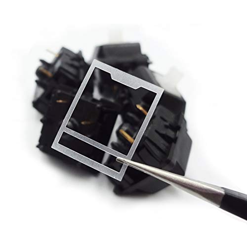 ZugGear DUROCK Switch Film for Cherry MX Compatible Mechanical Keyboard Switches, 0.15mm HTV+PC Soft Double Layer Keyboard Switch Film (120pcs) - Image 1
