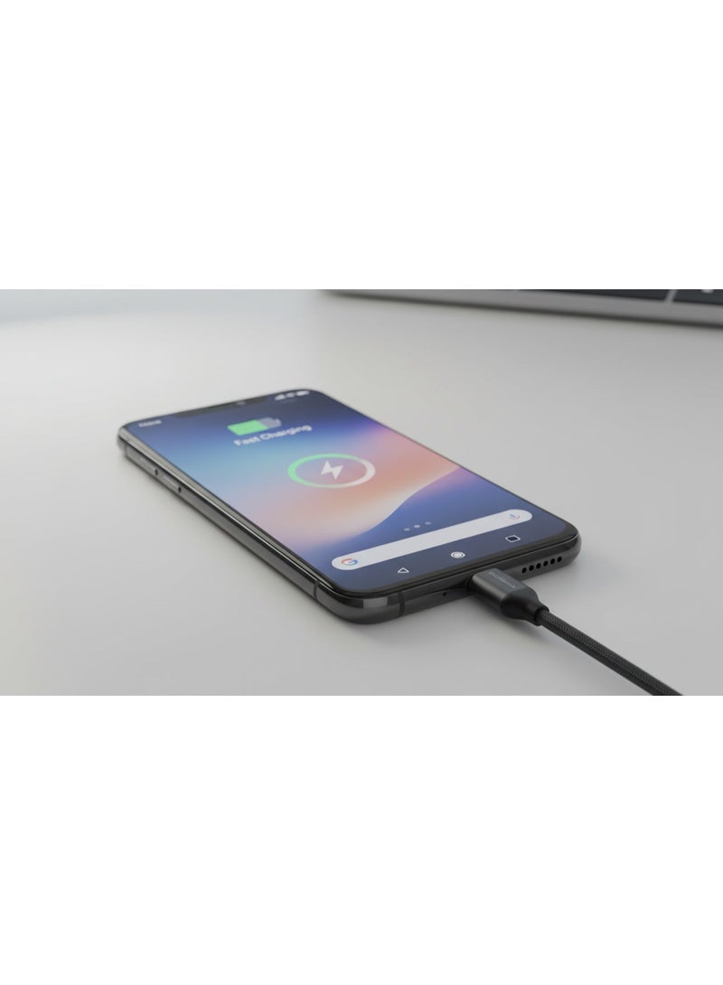 ريفرسونج كابل شحن ونقل بيانات Riversong Hercules C2 Type-C إلى Type-C بطول 1.8 متر بموصلات مطلية بالذهب، 196 سلك نحاس، تصميم مضفر من ألياف الكيفلار لمتانة فائقة وأداء سريع - Image 3